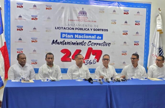 Infraestructura Escolar y CODIA anuncian proceso de licitación y sorteos para intervenir 496 escuelas con mantenimientos correctivos a través del Plan 24/7-365
