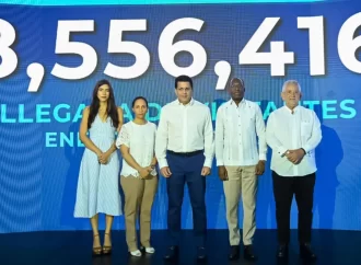 República Dominicana recibe más de 8.5 millones de visitantes hasta agosto